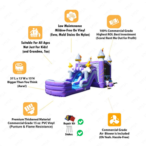 Tùy chỉnh lớn ngoài trời vui vẻ thành phố nhảy lâu đài trẻ em Người lớn sân chơi trong nhà thiết bị giải trí Carnival Inflatable nảy - Product Image 3