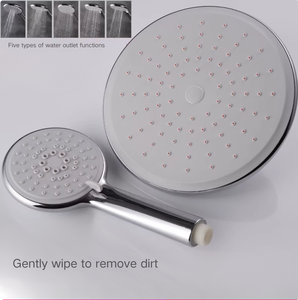 Self-cleaning Chrome Showerhead with Rain &amp; Massage <strong>Spray</strong> Patterns Wall <strong>Mount</strong> for Hotel and Apartment Use 1 Year Warranty - Product Image 5