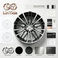 Rines de Aleación Forjada Multirradio en Gris Metálico con Acabado Mecanizado, Ligeros, para Modificación de Automóviles