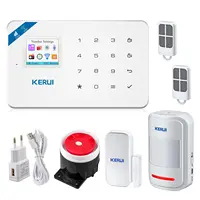KERUI-نظام إنذار ضد السرقة, جهاز موديل W181 لاسلكي واي فاي إنذار المنزل GSM IOS أندرويد APP تحكم LCD GSM SMS نظام إنذار ضد السرقة إنذار أمن الوطن