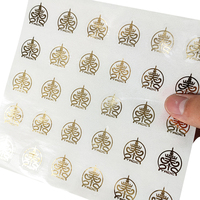 Étiquettes cosmétiques transparentes en BOPP avec feuille d'or, autocollants imperméables pour emballages de soins de la peau