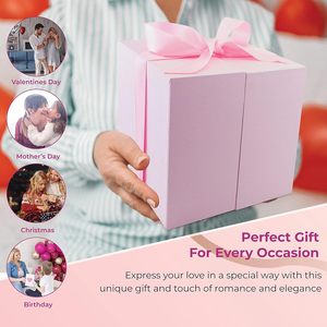 Caja de Regalo Rosa con Corazón Abierto y Flores Preservadas de GLAMOUR BOUTIQUE, Regalo Floral para el Día de San Valentín, Decoración Interior y Exterior - Product Image 6