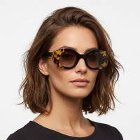 Lunettes de soleil œil-de-chat en acétate, protection UV, polarisées, légères, confortables, logo personnalisé, vente en gros pour femmes, usage quotidien en extérieur