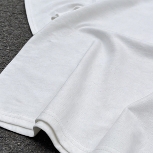 T-shirt basique pour homme à col rond, coupe ajustée, 100% coton tricoté, coton lourd personnalisé, couleur unie - Product Image 6