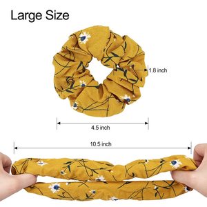 20 Pièces Chouchous Floraux pour Cheveux en Mousseline Unie pour Femmes, Élastiques à Cheveux, Attaches pour Queue de Cheval, Accessoires Capillaires pour Filles VSCO - Product Image 2