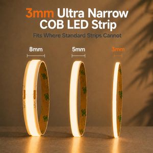 ไฟแถบ LED แบบ COB ตัดได้ 528 LEDs สีเดียว 24V สำหรับตู้เก็บไวน์ ไฟ LED - Product Image 2