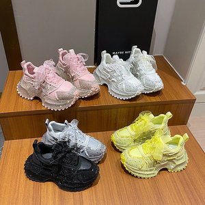Nouvelle Collection 2026 : Baskets Décontractées à Plateforme pour Femme, Ornées de Strass Étoilés, Tendance et Élégantes pour l'Extérieur - Product Image 1