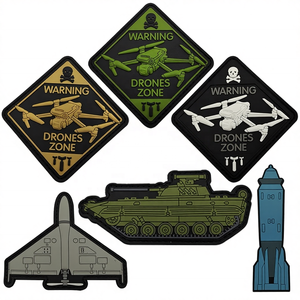 Sıcak Satış Karikatür Drone Temalı PVC Cırtlı Yamalar Açık Hava Ekipmanları, Giyim Aksesuarları, Ayakkabı ve Şapkalar için - Product Image 1
