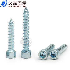 Jiu Fei Wu Jin Hexagon Head Tapping <b>Screws</b> M5 M6 Blue White Zinc <b>Galvanized</b> For Wood Metric Standard - Product Image 1