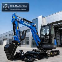 Pengiriman Gratis Mesin EPA Kubota 4 Ton Excavator Mini Crawler Baru 1 Ton 2 Ton 3.5 Ton Mini Excavator Kecil untuk Dijual