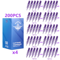 Cartouche d'aiguilles de tatouage en acier inoxydable 316 de qualité supérieure pour pistolets de tatouage et maquillage permanent (compatible SMP) stérilisée au gaz EO, différentes tailles