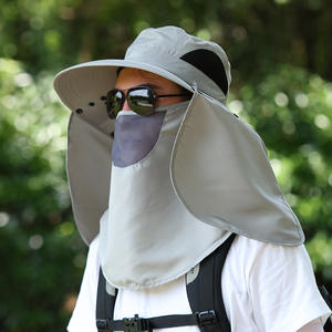 Sombrero de Sol de Verano para Hombre con Protección Facial, Transpirable, Protección UV, Sombrero de Pescador, Gorra de Pesca para Exteriores, Color Caqui - Product Image 4