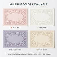 Tarjeta postal de regalo personalizada de alta gama, invitación de boda con letras impresas en relieve, papel de algodón de 600 g/m², OEM