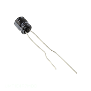 ตัวเก็บประจุแบบ Through Hole ยี่ห้อ Manufacturer Channel รุ่น UMT1E4R7MDD ความจุ 4.7uF  วัสดุอลูมิเนียม  4.7UF 20% 25V แบบขาเสียบ - Product Image 1