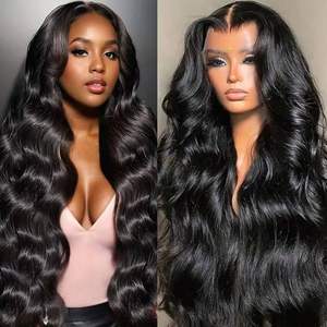 13x6 brezilyalı bakire HD peruk 100% insan saçı dantel ön, tutkalsız tam dantel ön peruk, siyah kadınlar için derin kıvırcık vücut dalga peruk - Product Image 2