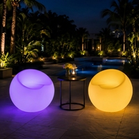 Tabouret LED Apple étanche moulé par rotation, 16 couleurs RGB, télécommande, résistant aux intempéries, chaise lumineuse pour événements et bars