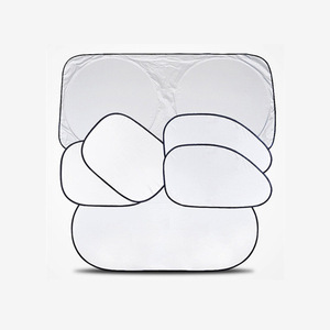 Car Sunshade Silver Plated Six Piece Set Front Windshield Shades Foldable Heat Insulation Summer Protection - Product Image 1