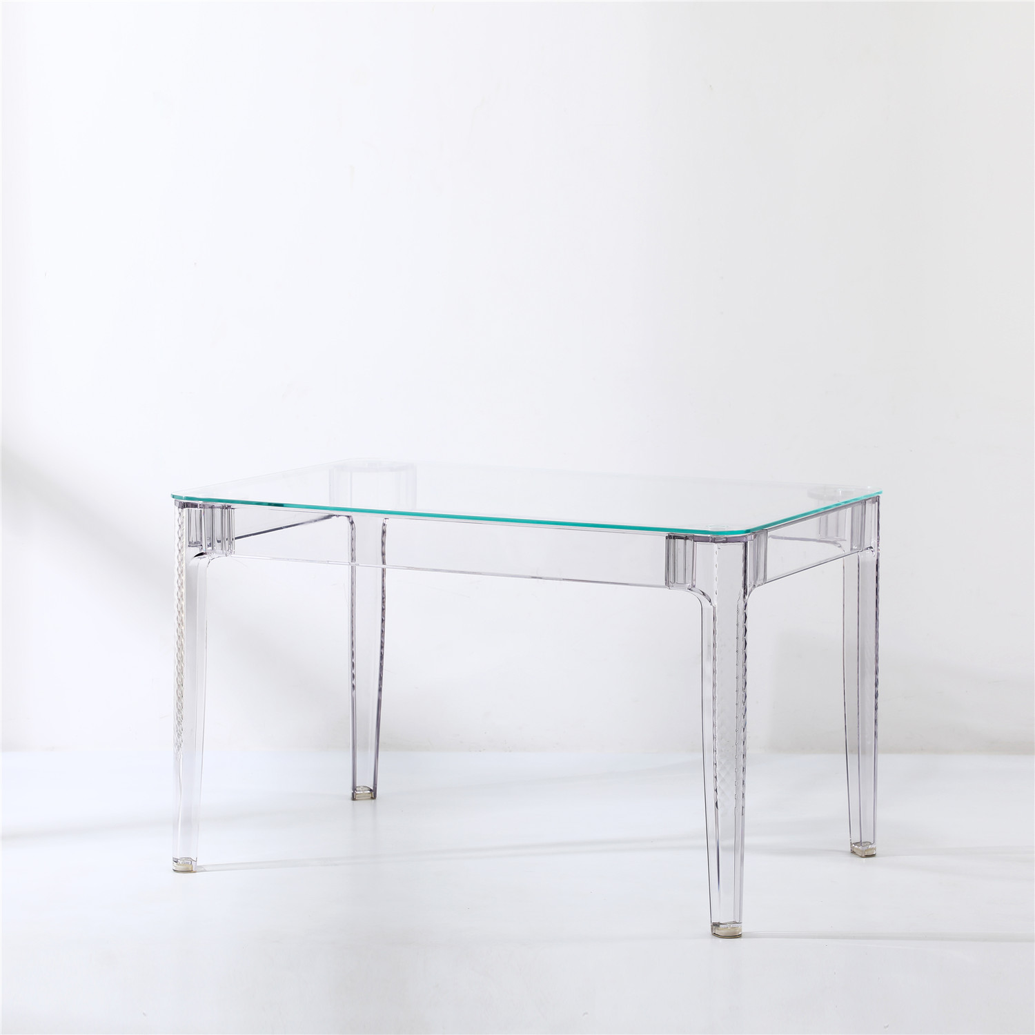 Оптовая продажа, прямоугольные прозрачные акриловые столы из закаленного стекла для свадьбы и вечеринки