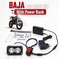 Boîtier universel pour 8 piles AA, phare LED Baja Light, kit de rénovation DIY, blanc ambre, Plug & Play pour vélo électrique, VTT, tout-terrain