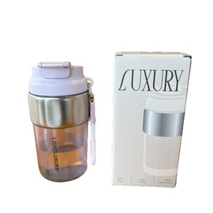 Lightluxury Portable Coffee <b>Cup</b> 460Ml Double Lid With Strap Reusable Travel Drinkware - Product Image 5