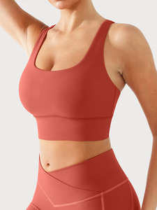Reggiseno Sportivo da Donna Vractivewholesale Semplice con Spalline Incrociate, Traspirante, Eco-Friendly, Supporto Medio, Tasca Frontale con Cerniera, Imbottiture Rimovibili - Product Image 3