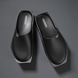 Zapatillas de casa de verano a la moda para hombre, zapatos antideslizantes de talla grande con plantilla de Punta cerrada, ropa exterior elegante para mayor comodidad - Product Image 5