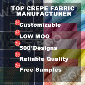 Tessuto in Poliestere Crepe a Maglia in Ordito, 100% Poliestere Spandex, Tessuto Plissettato Multicolore per Camicie e Top da Donna - Product Image 6