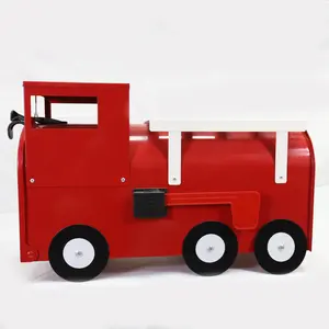 新设计红色卡车风格可爱时尚美国邮箱