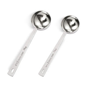Cuchara medidora de café de acero inoxidable de 15 <span class=keywords><strong>ml</strong></span> y <span class=keywords><strong>30</strong></span> <span class=keywords><strong>ml</strong></span>, cuchara de café dorada, 1 2 <span class=keywords><strong>cucharadas</strong></span>, cucharas con mango largo - Product Image 1