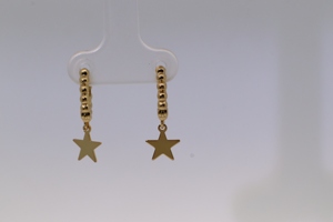 Boucles d'oreilles clous classiques et élégantes Tianyu Gems en laiton plaqué or pour femme avec pendentif étoile à cinq branches en zircon blanc - Product Image 6