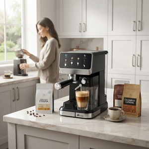 เครื่องชงกาแฟเอสเพรสโซ Anbolife OEM&ODM รุ่นขายดีที่สุด ระดับมืออาชีพ กึ่งอัตโนมัติอเนกประสงค์ สำหรับใช้ในบ้าน ดีไซน์ทันสมัย หน้าจอสัมผัส แรงดัน 20 บาร์ - Product Image 4