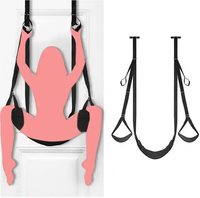 Ensemble de balançoire SM pour couples - Support réglable pour poids lourds en cuir PU et tissu, jouet sexuel pour adultes avec sangle