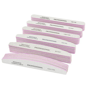 nail files 80 100/180 custom logo sandpaper metal high quality disposable sticker nail file banana Nagelfeile lime a ongle nails