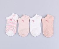 Chaussettes Flamingo brodées de couleur chaude pour femmes Motif brodé personnalisé
