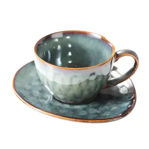 250毫升复古变窑星空陶瓷咖啡杯卡布奇诺拿铁花式咖啡拿铁杯碟套装