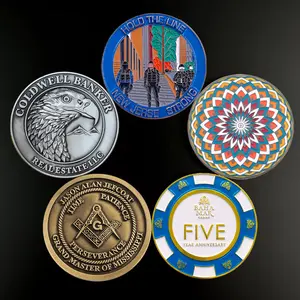 Koin pembuat koin kustom profesional desainer lembut Enamel 2D 3D logam campuran seng koin tantangan untuk koleksi