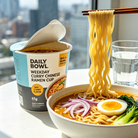Popular 200g Thai Green Curry Ramen Instant Noodles Wholesale Southeast Asia Flavor Quick Meal