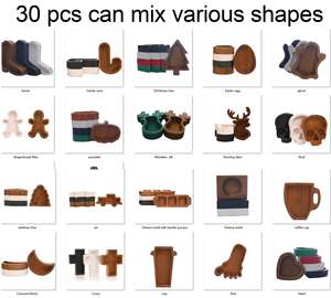 Ciotole in Legno a Forma di Zampa di Gatto FORHER, Ciotole in Legno Rustiche per Candele all'Ingrosso - Product Image 5