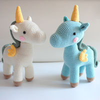 Greenmart-Peluche personnalisée en forme de licorne, jouet personnalisé, fait à la main, quantité minimale de commande bas