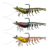 Leurre souple Maxsen 7g 12g, imitation crevette multi-articulée, leurres souples en plastique pour la pêche