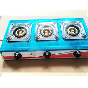 Cuisinière à gaz à 3 brûleurs en acier inoxydable à allumage automatique, cuisinière à gaz autonome, plan de travail, camping-car, <span class=keywords><strong>extérieur</strong></span>, électrique - Product Image 3