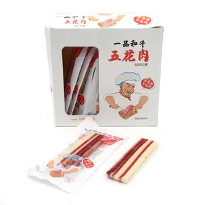 Custom private label logo meat shape gummy candy