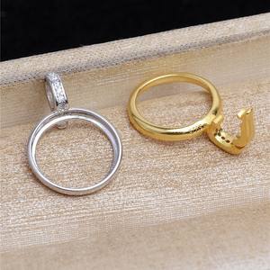 S925 Silver <b>Pearl</b> Pendant 13.5mm With Empty Setting Universal Clasp For DIY Jewelry Making - Product Image 5