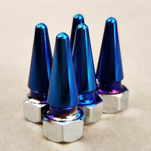 Capuchon de valve hexagonal bleu en alliage d'aluminium universel pour valve de pneu de vélo, moto, voiture, type américain QM-kl - Product Image 4