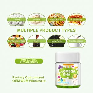 HDK Omega + DHA Gummy OEM ODM Supplément personnalisé pour la santé du <span class=keywords><strong>cerveau</strong></span> et du cœur avec huile de poisson et vitamine D3 - Product Image 4