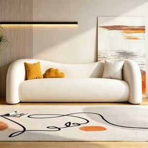 Canapé en tissu incurvé avancé, multi-usage, pour salon, chambre, salon de beauté, réception, espace de repos - Product Image 5