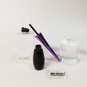 8ml Empty Cosmetic Eyeliner Tube Glossy Black <b>Bottle</b> With Metallized Cap Eyelash Packaging Liquid Eyeliner Container For Makeup - Product Image 5