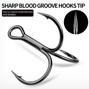 Acier à haute teneur en carbone 8012 <span class=keywords><strong>triple</strong></span> crochet de pêche rond plié matériel d'eau salée avec barbelé <span class=keywords><strong>Triple</strong></span> crochets <span class=keywords><strong>pour</strong></span> la pêche au <span class=keywords><strong>leurre</strong></span> - Product Image 4