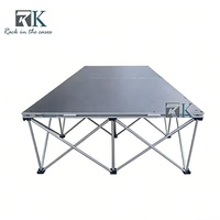 Plateforme de scène robuste avec une hauteur de 40 cm, idéale pour les DJ et les groupes, scène simple