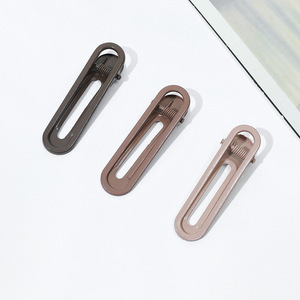 Pinzas para el cabello con diseño de pico de pato de color caramelo, 6 cm, ligeras, de color sólido, con diseño geométrico para uso diario - Product Image 4